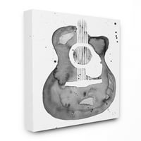 СТУПЕЛ Индустриски гитара Апстрактна акварелна шема сликарство платно wallидна уметност, 40, Бијани Ворен