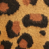 Концепти женски џемпер за печатење на леопард