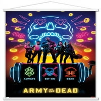 Нетфли Армија На Мртвите-Слотови Ѕид Постер Со Дрвена Магнетна Рамка, 22.375 34