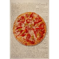 Зачинета пица Сликарство печатење на завиткано платно