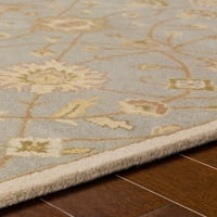 Уметнички ткајачи алби зелена 4 'квадратна традиционална ориентална област килим