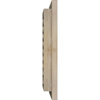 Ekena Millwork 36 W 14 H правоаголник Гејбл отвор: подготвен, функционален, мазен бор -гејт -вентил w тули мувла рамка за лице