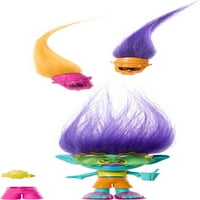 DreamWorks Trolls Band Coneaine Hair Pops Brance Small Doll & додатоци, играчки инспирирани од филмот