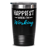 Работа Најсреќен 20оз Тамблер Патување Кригла Смешни Канцеларија Работник Подарок Идеја