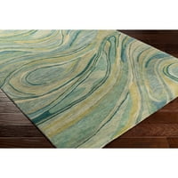 Уметнички ткајачи Амаријана Зелена модерна 8 '10' килим во областа