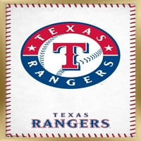 Тексас Ренџерс-Логото Ѕид Постер, 14.725 22.375