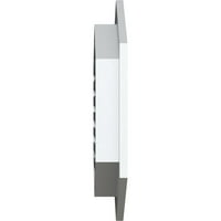 Ekena Millwork 24 W 30 H вертикално врв на вложување на вметнување: Функционален, PVC Gable Vent W 1 4 рамка за рамна трим