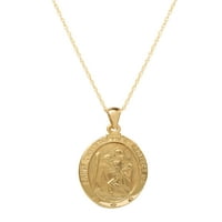 Стерлинг сребро 14kt злато позлатен Свети Кристофер приврзок