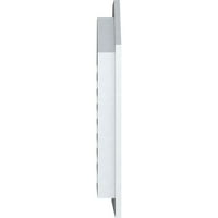 Ekena Millwork 12 W 20 H октагонален врвен гејбл функционален, PVC Gable отвор со 1 4 рамка за рамна трим
