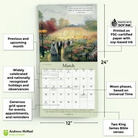 Градини на Грејс на Грејс Томас Кинкаде со календар на wallидот на Писмото