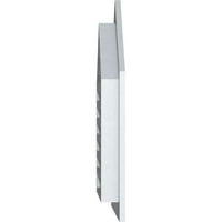 Ekena Millwork 28 W 32 H врв на врвот на теренот за проветрување: Функционален, PVC Gable Vent W 1 4 рамка за рамна трим