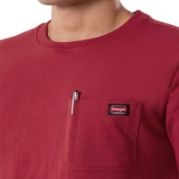 Wrangler работна облека за машка кратка ракав џеб екипаж вратот на вратот