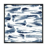 DesignArt 'Сина апстрактна водна текстура' модерна врамена платна wallидна уметност печатење