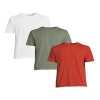 Машка и голема машка маичка маица со кратки ракави, 3-пакет