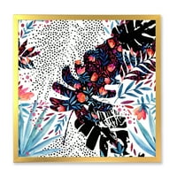 DesignArt 'Апстрактна тропска цветна крпеница I' Тропски врамен уметнички принт