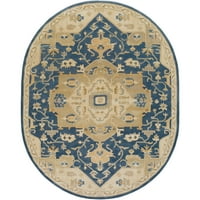 Уметнички ткајачи Демитриос морнарица Традиционална 8 '10' овална област килим