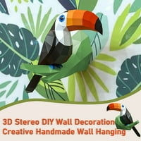 Heiheiup Рачно Изработени Diy Diy Модел - 3d Стерео Птица Декорација Виси Ѕид Ѕид Декор Bling Украси За Канцеларија