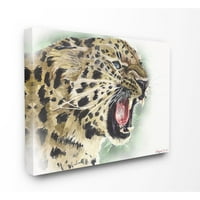 Stuple Industries Cool Leopard Голема мачка животинско акварел сликарство на платно wallидна уметност од Georgeорџ Дијахенко