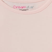 Девојки за девојки со Dreamstar, цврсти маици на вратот на екипажот, 3-пакувања, големини 4- & плус