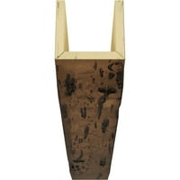 Ekena Millwork 4 w 8 h 24'l 3-страничен пеки кипарис ендуратан фау дрво тавански зрак, премија на возраст
