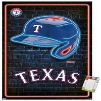 Тексас Ренџерс - Постер за неонски кациги, 14.725 22.375