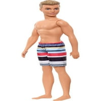 Барби Кен Плажа Кукла Со Руса Коса & Шарени Костим За Капење