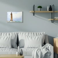 Студената индустрија на Ступел, крајбрежен мал гел, светилник на мекиот акварел Сив, врамен, 20, дизајн од Мелиса Хајат ДОО