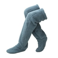 Зимски Топол Чорап За Нозе Покријте Ги Домашните Чорапи За Колена Дебели Волнени Затоплувачи Меко Истегнување Чорапи
