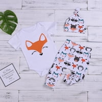 Фелсија Бебе Момче Облека За Печатење Ромпер Долги Панталони Капа За Доенчиња Облека