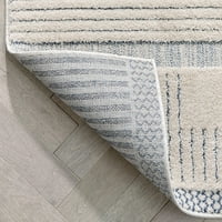 Добро ткаен harlow Geometric Area reg, 9 '12', високо-ниско текстурирано куп, кадифен, издржлив предиво, стилови инспирирани