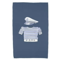 Едноставно Дејзи, капетан кошула, геометриска пешкир за печатење на плажа, морнарица сина