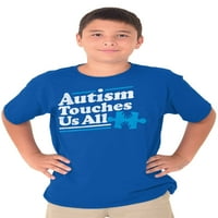 Свесност За Аутизмот Младинска Маица Маица Маица За Деца Аутизам Допира До Сите Нас Свест Загатка Трчање Прошетка Тим