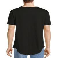Без граници издолжена маица за мажи со кратки ракави