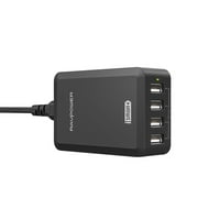 RavPower 40W 8A 4-порта за полнење на USB полнач со технологија ISMART