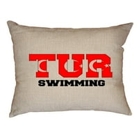 Турција Пливање-Олимписки Игри-Рио-Знаме Декоративни Постелнина Фрли Перница Перница Случај Со Вметнете
