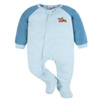 Gerber Baby & Toddler Boy Microfleece Plabte Sleeper Pajamas, 2-пакувања, големини 0 3M-5T