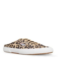 Superga Leopard Print Slip-On Canvak Sneaker Mule