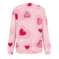 Жени Блузи-Пуловер Долг Ракав Екипажот Вратот Мода Симпатична Блузи Слободно Време Блузи Розова