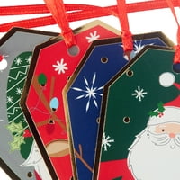 Асортиман на ознаки за подароци за време на празник, Божиќ, хартија, панделка, мулти-боја, брои