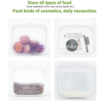TRCompare Silicone Торба За Складирање За Повеќекратна Употреба, Контејнер За Складирање Храна, Микробранова Печка И Машина