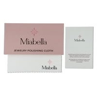 Miabella Women's'sims 1- Carat T.G.W. Перница со гарнет со бел сафир и тркалезен дијамантски акцент 10kt розово злато 3-камен