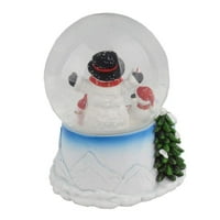 Елегантос Музички Божиќен Снешко Воден Глобус со музика во Поли смола