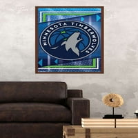 Минесота Тимбервулфс-Лого Ѕид Постер, 22.375 34