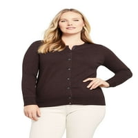 Women'sенски плус големина со долг ракав, памук од памук