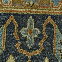 Олден традиционален персиски килим, 'рѓа златно небо сина, 8ft-6in 11ft-6in inreag