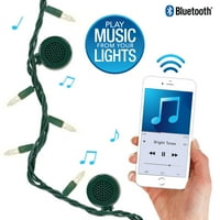 Светли Мелодии Внатрешни Надворешни Топли Бели Блескаво Стринг Светла со Bluetooth Звучници