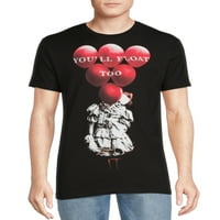 Pennywise It Graphic Tees за кратки ракави за мажи и големи машки, 2-пакет, големина S-3XL