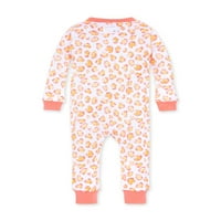 Пчелите на Бурт, бебето органско девојче, привлечно памук, памук, еден спиеч со нозе, пижами