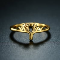 18К злато-позлатени лос прстен