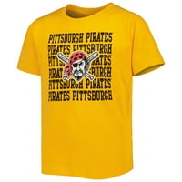 Младински злато Питсбург пирати повторете маица со лого